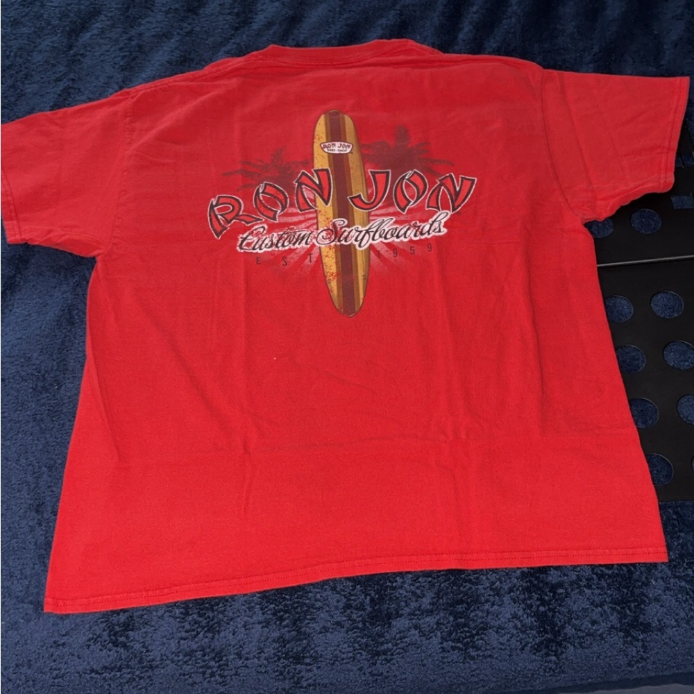 Ron Jon Red Custom Surfboards Tee